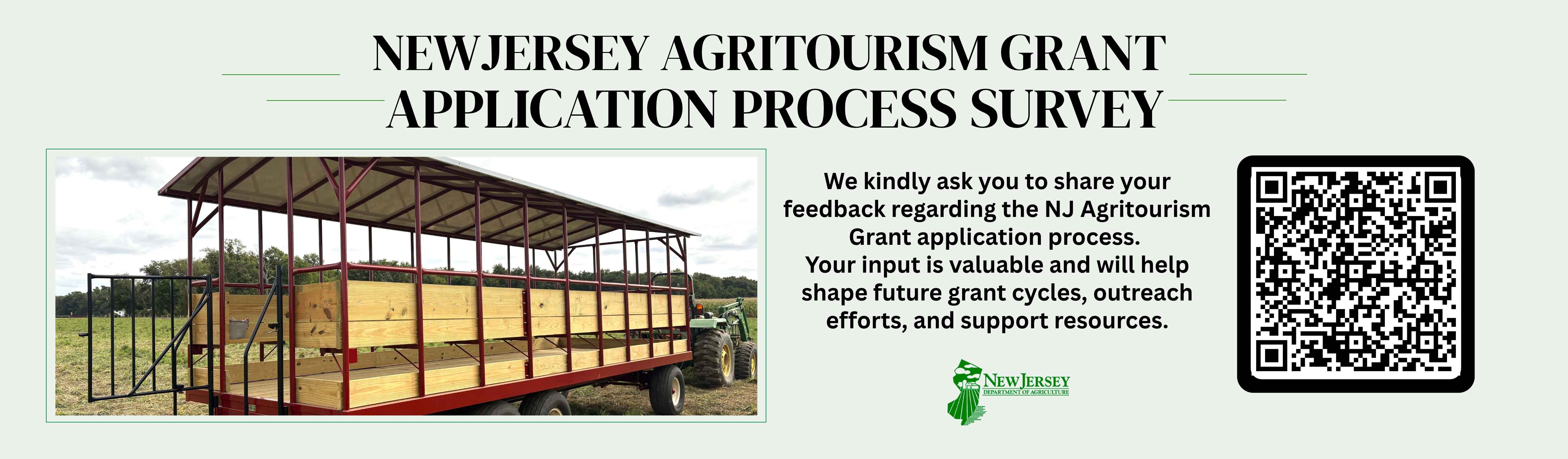 Applied for the New Jersey Agritourism Grant Program? Click here to provide feedback about the application process.